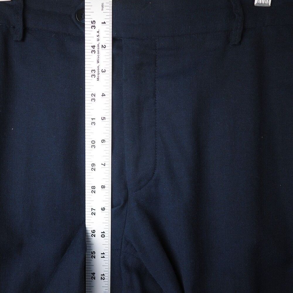 MEYER Hosen Bonn Wool Linen Cotton Summer Trousers Mens EU 54 US 38 Navy Pants - Picture 12 of 13